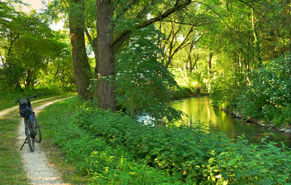 'Morgens um sieben ist die Welt noch in Ordnung' ... - zumindest am Mindeltalradweg bei Mindelzell.