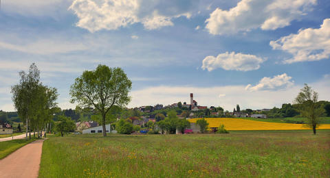 Blick auf Kemnat im Mindeltal