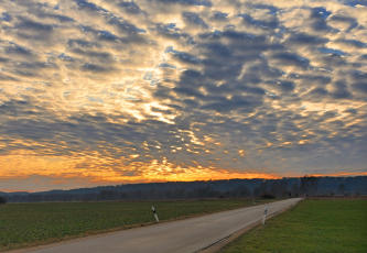 Abendhimmel über dem Mindeltal am 11.Februar