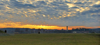 Abendhimmel über dem Mindeltal am 11.Februar